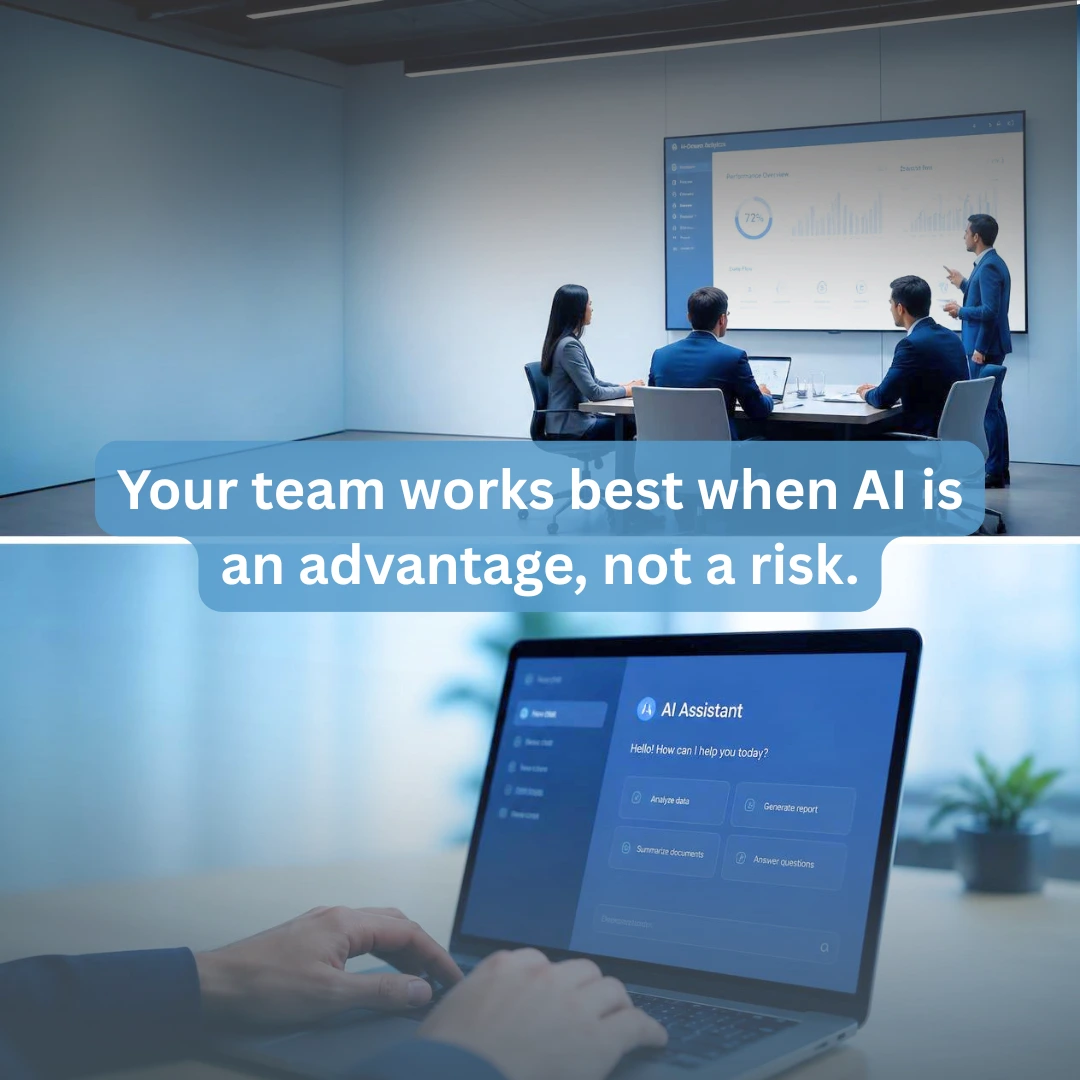 IT professional monitoring cybersecurity dashboard in office